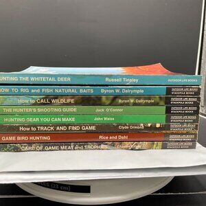 Lot of 8 Outdoor Life Book 70s 80s Bird Deer Hunting Tracking Game Fishing Lure